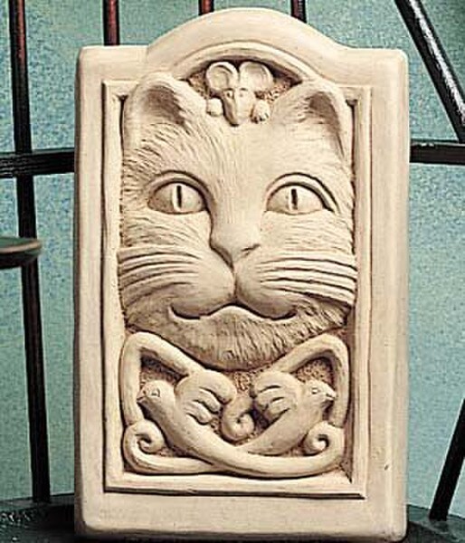 Celtic Cat Wall Plaque Sculpture